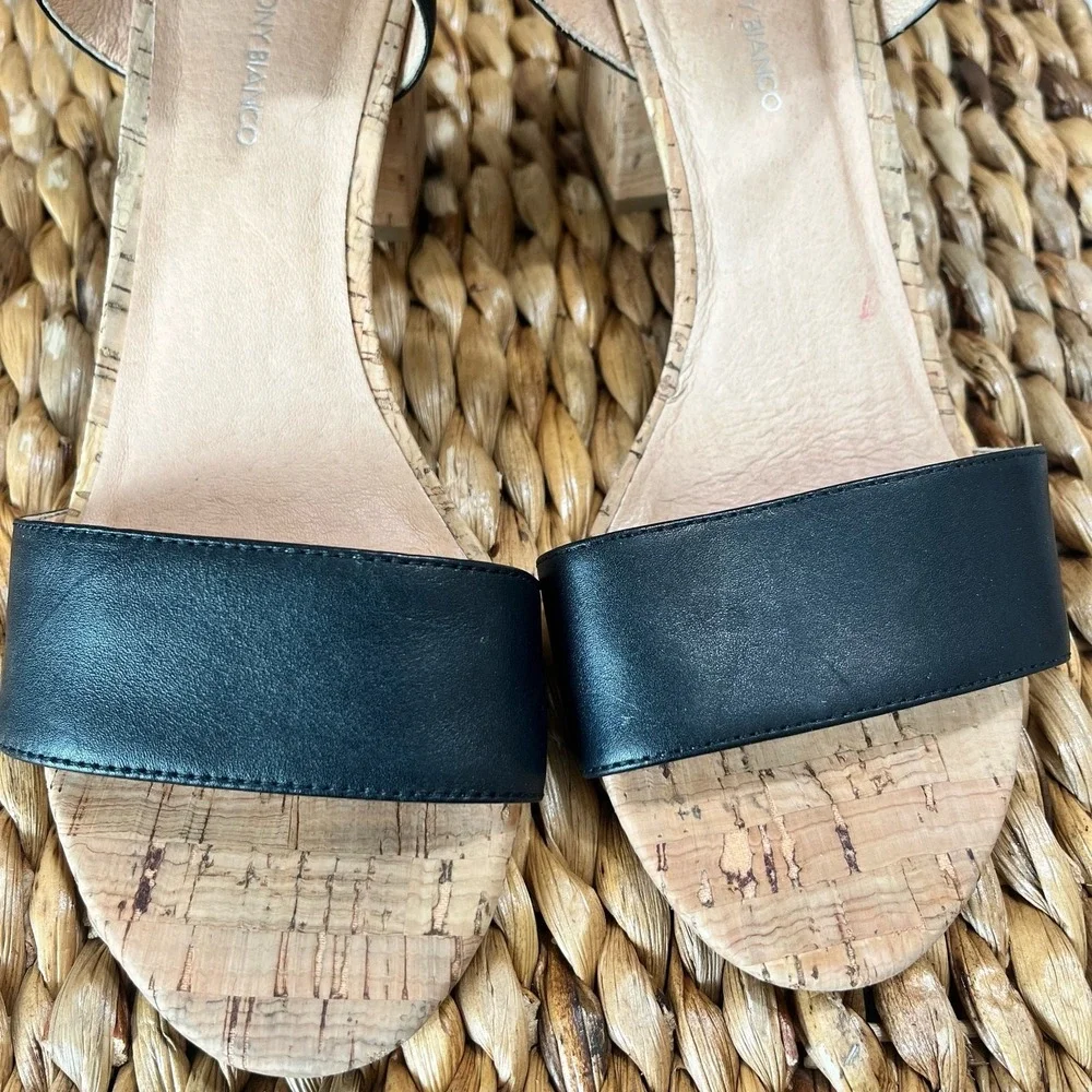Tony Bianco Women's Sandal Size‎ 7.5 Leather Block Heel Buckle